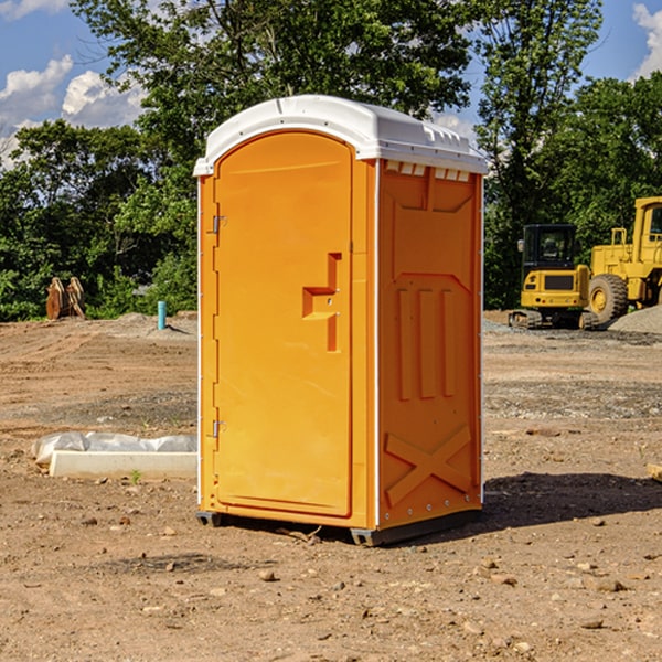 how often are the porta potties cleaned and serviced during a rental period in Rosamond IL